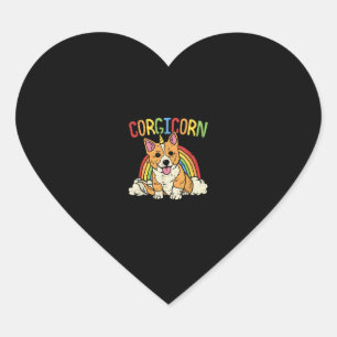 Pegatina En Forma De Corazón Artículo de Corgi para mujeres y niñas Camiseta Co