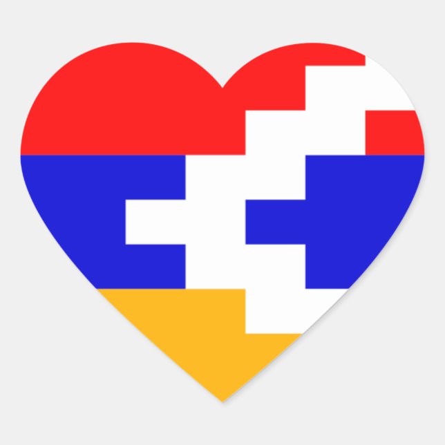 Pegatina En Forma De Corazón artsakh (Anverso)