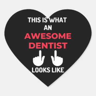 Pegatina En Forma De Corazón Así Es Como Se Ve Un Dentista Increíble