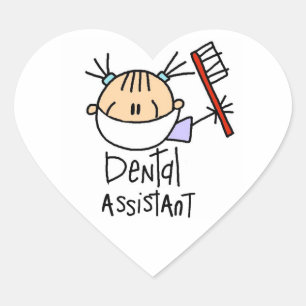 Pegatina En Forma De Corazón Asistente Dental