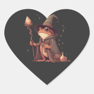 Pegatina En Forma De Corazón Asistente para rana mágica