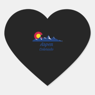 Pegatina En Forma De Corazón Aspen Colorado CO Flag 2021 Road Trip Ski Senderis
