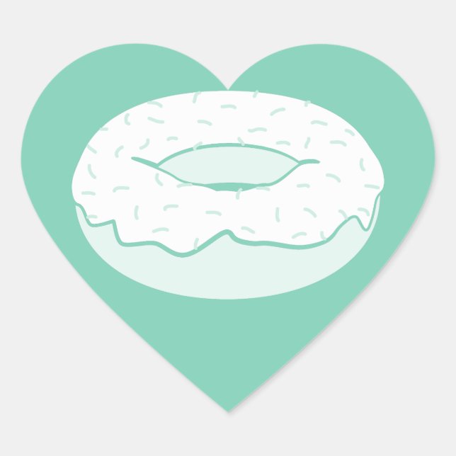 Pegatina En Forma De Corazón aspersión de donut (Anverso)