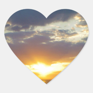 Pegatina En Forma De Corazón Atardecer