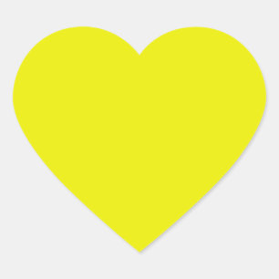 Pegatina En Forma De Corazón Aureolina (color sólido)
