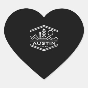 Pegatina En Forma De Corazón Austin Texas obsequia a Austin TX a pie