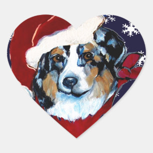 PEGATINA EN FORMA DE CORAZÓN AUSTRALIAN SHEPHERD