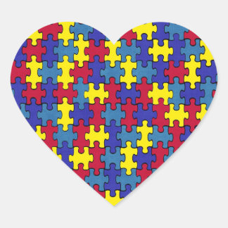 Pegatina En Forma De Corazón Autismo