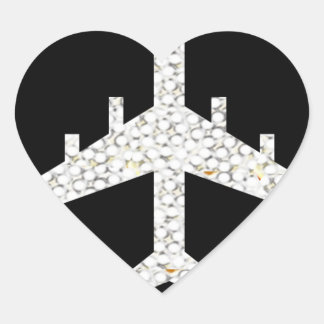 PEGATINA EN FORMA DE CORAZÓN AVIÓN