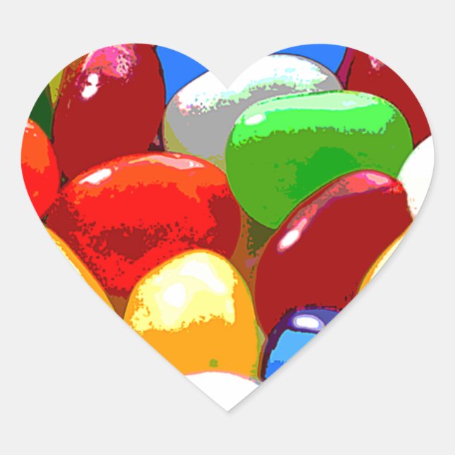 Pegatina En Forma De Corazón azúcar dulce de caramelo (Anverso)