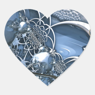 Pegatina En Forma De Corazón Azul cristalino
