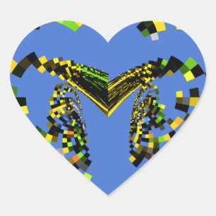 Pegatina En Forma De Corazón Azul M