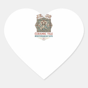 Pegatina En Forma De Corazón Azulejo de cerámica de Jesús Fe mediterránea Cerám