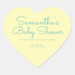 Pegatina En Forma De Corazón Baby Shower estéril de género dulce y simple