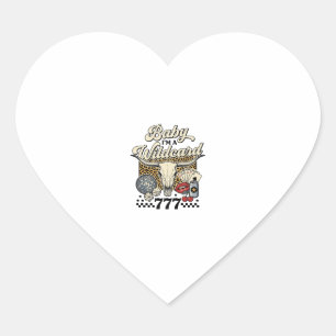 Pegatina En Forma De Corazón Baby soy un comodín Camiseta de casino occidental
