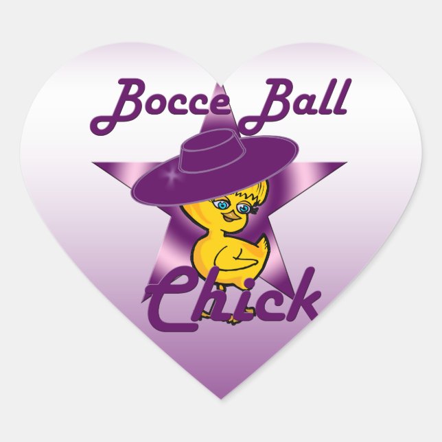 Pegatina En Forma De Corazón Bacce Ball Chick #9 (Anverso)