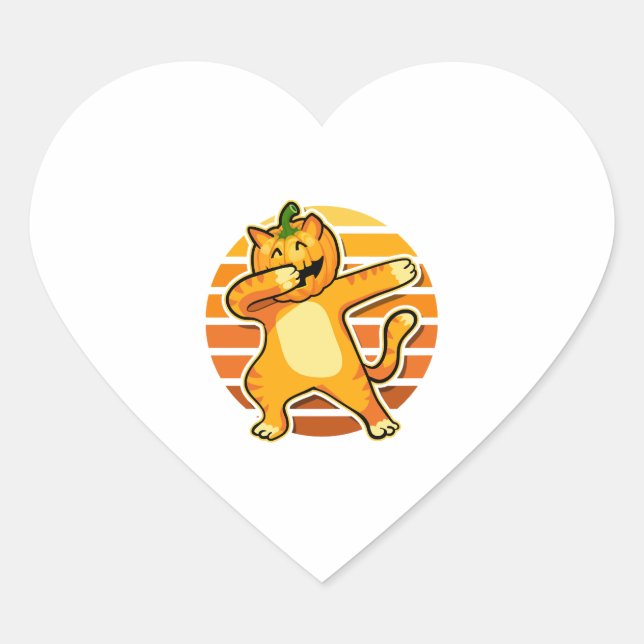 Pegatina En Forma De Corazón Bailarina de Halloween (Anverso)