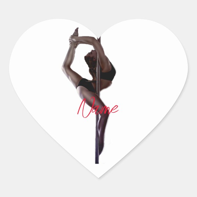 Pegatina En Forma De Corazón Bailarina Thunder_Cove (Anverso)