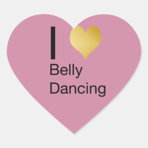 Pegatina En Forma De Corazón Baile de Belly del corazón con elegancia juguetona