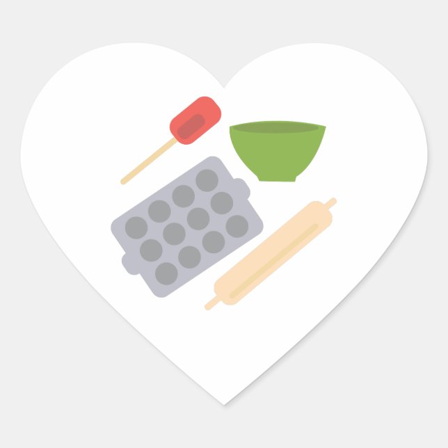 Pegatina En Forma De Corazón Baking Utensils (Anverso)