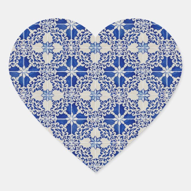 Pegatina En Forma De Corazón Baldosas cerámicas (Anverso)