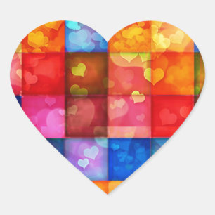 Pegatina En Forma De Corazón Baldosas para el corazón