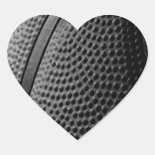 Pegatina En Forma De Corazón Baloncesto