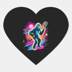Pegatina En Forma De Corazón Baloncesto de Sasquatch de los años 1980