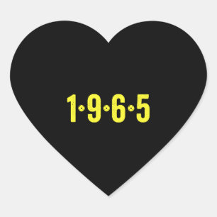 Pegatina En Forma De Corazón Baloncesto divertido retro vintage de 1965