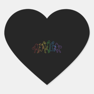 Pegatina En Forma De Corazón Baloncesto LGBT Rainbow Lover Pro Player