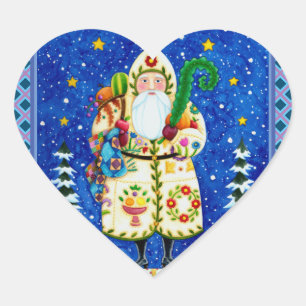 PEGATINA EN FORMA DE CORAZÓN BALTIMORE PRIMITIVO DE NAVIDAD DE PADRE CALIENTE