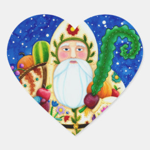 PEGATINA EN FORMA DE CORAZÓN BALTIMORE PRIMITIVO DE NAVIDAD DE PADRE CALIENTE