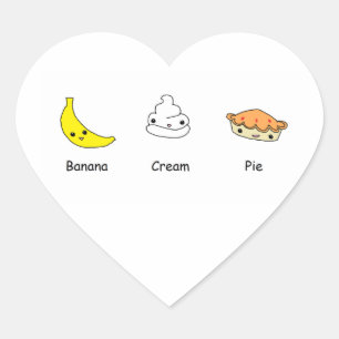 Pegatina En Forma De Corazón Banana Cream Pie Friends