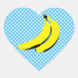 Pegatina En Forma De Corazón Bananas