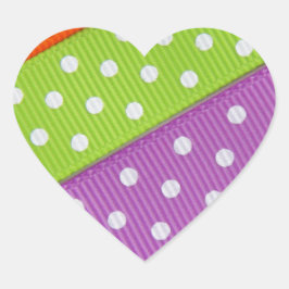 Pegatina En Forma De Corazón Banda con manchas multicolor