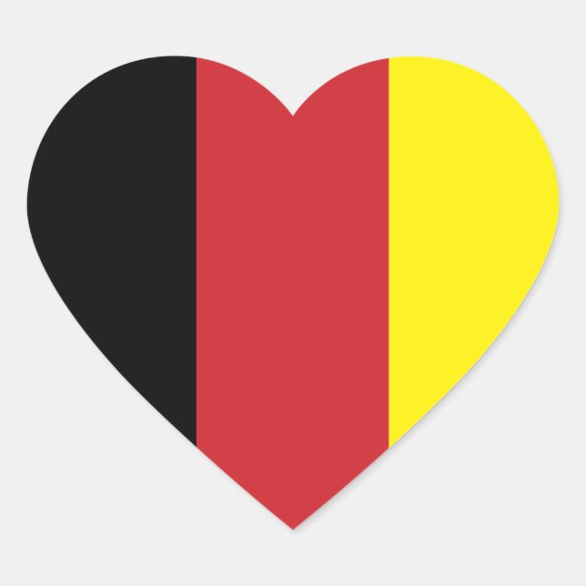 Pegatina En Forma De Corazón Bandera alemana (Anverso)