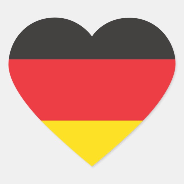 PEGATINA EN FORMA DE CORAZÓN BANDERA ALEMANIA (Anverso)