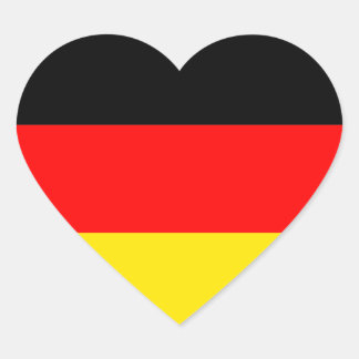Pegatina En Forma De Corazón Bandera de Alemania
