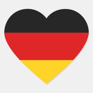 Pegatina En Forma De Corazón Bandera de Alemania