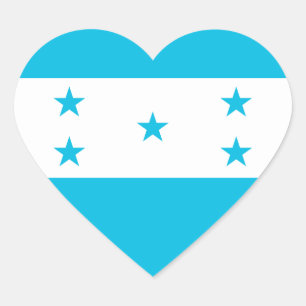 Pegatina En Forma De Corazón Bandera de amor de Honduras