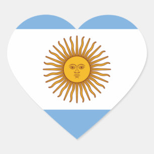 Pegatina En Forma De Corazón Bandera de Argentina - Bandera de Argentina