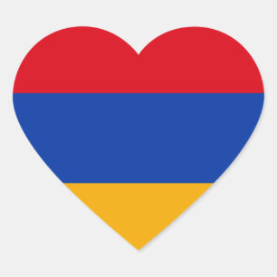 Pegatina En Forma De Corazón Bandera de Armenia