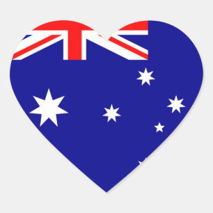 Pegatina En Forma De Corazón Bandera de Australia