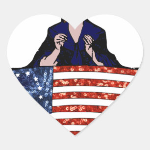 Pegatina En Forma De Corazón bandera de betsy ross american