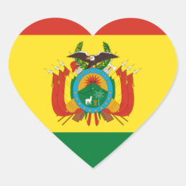 Pegatina En Forma De Corazón Bandera de Bolivia