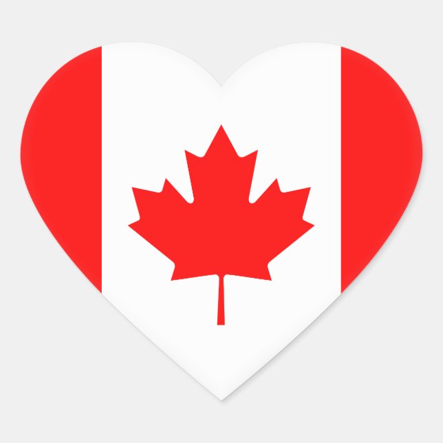 Pegatina En Forma De Corazón Bandera de Canadá (Canadá) (Anverso)