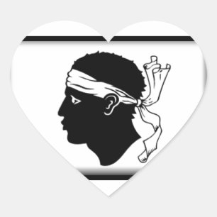 Pegatina En Forma De Corazón Bandera de Córcega Francia