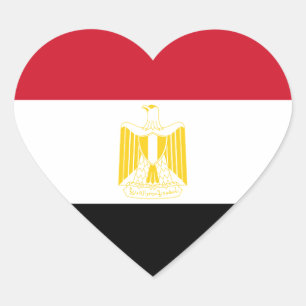 Pegatina En Forma De Corazón Bandera de Egipto