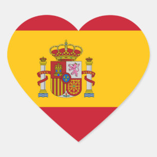 Pegatina En Forma De Corazón Bandera de España