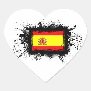 Pegatina En Forma De Corazón Bandera de España